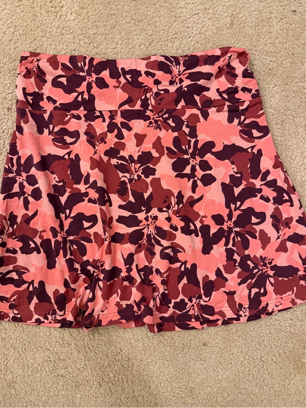 Women's Pink Floral A-Line Skirt - Picture 1 of 3